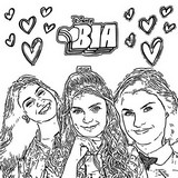 Coloring page Bia, Chiara, Celeste