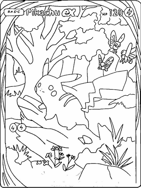 Coloring page Pikachu : Pokemon TCG Pocket 04