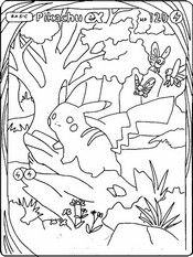 Dibujo para imprimir - Pokemon TCG Pocket - Pikachu