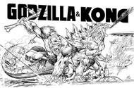 Imagen para colorear - Godzilla & Kong 2024 - Godzilla