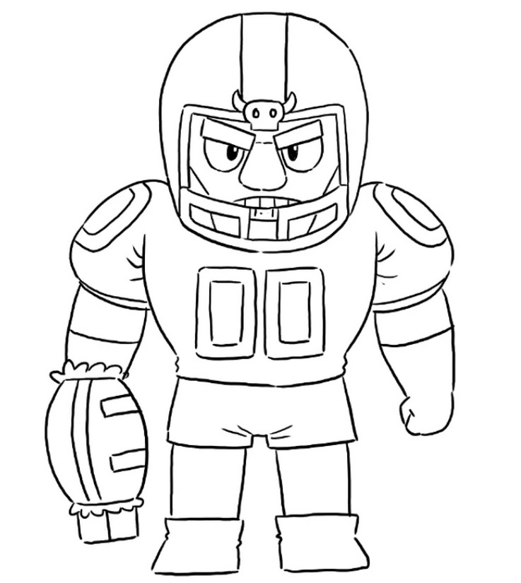 Coloring page Touchdown Bull