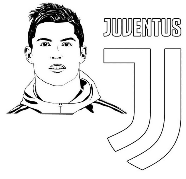 Coloring page Cristiano Ronaldo - FC Juventus