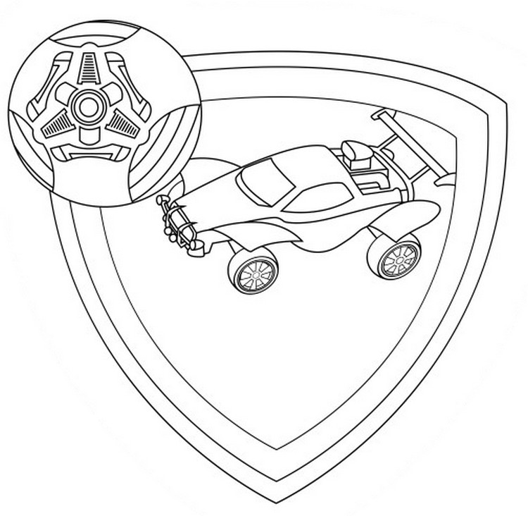 Coloring page Rocket League : Ball and car 12