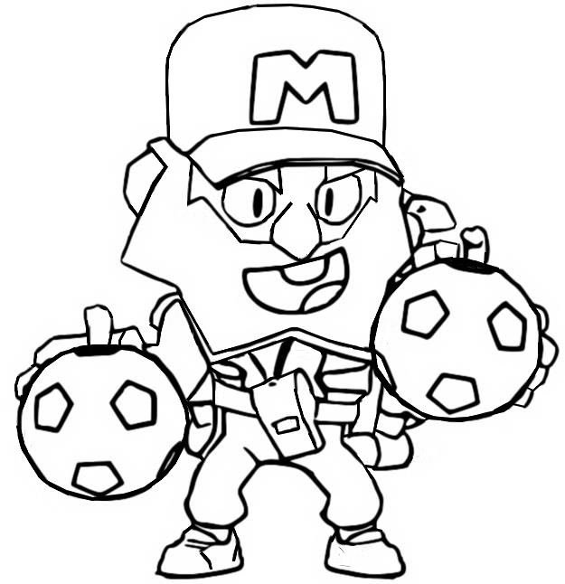 Coloring page Coach Mike