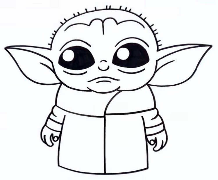 Coloring Page The Mandalorian Baby Yoda 7