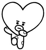 Coloring Pages BT21 - Morning Kids
