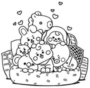 Download Coloring Pages Bt21 Morning Kids