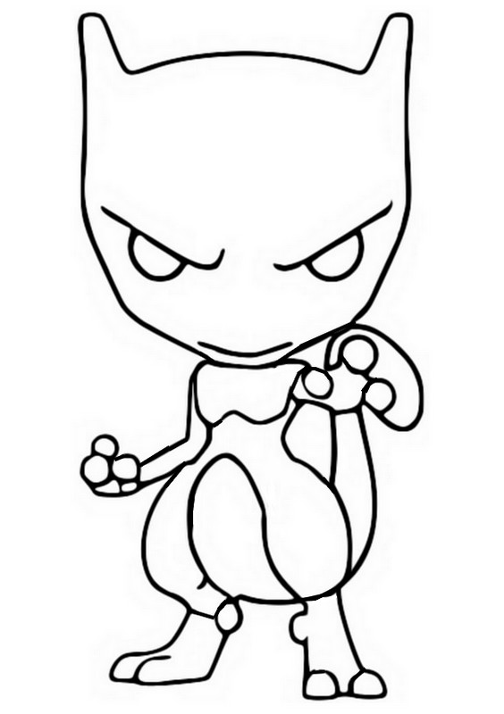 Desenhos de Mewtwo para Colorir, Pintar e Imprimir 