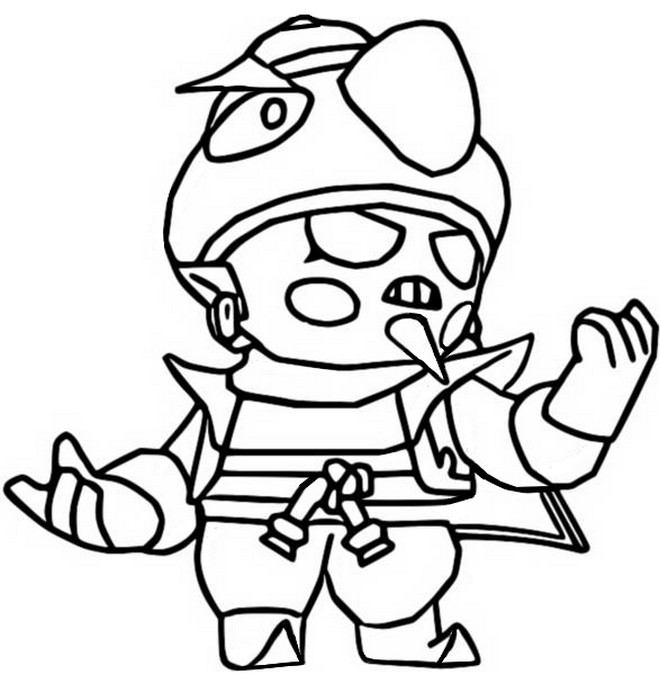 Coloring page Brawl Stars May 2020 Update : Evil Gene 4