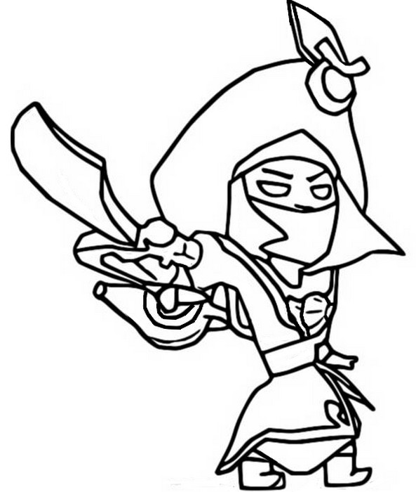 Coloring page Brawl Stars May 2020 Update : Rogue Mortis 5