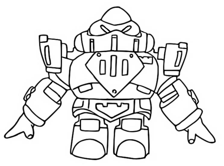 Coloring Page Brawl Stars Summer 2020 Update Mecha Paladin Surge 5 - brawl stars coloring pages streetwear max