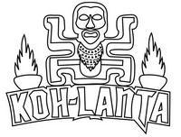 Coloriage à télécharger - Logo Saisons 5 à 15 - Koh-Lanta