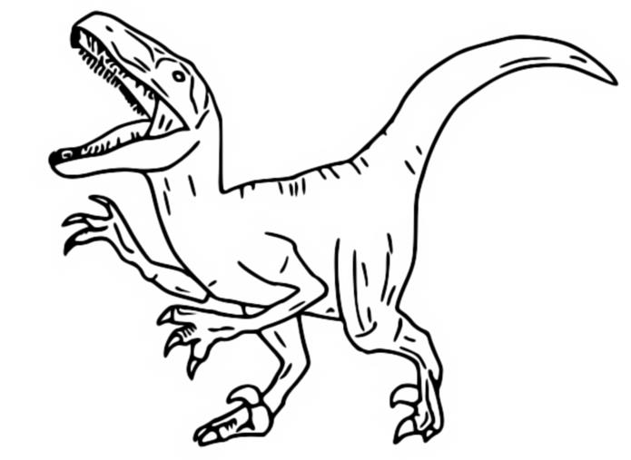 Coloring Page Jurassic World Camp Cretaceous Veloraciptor Blue 9