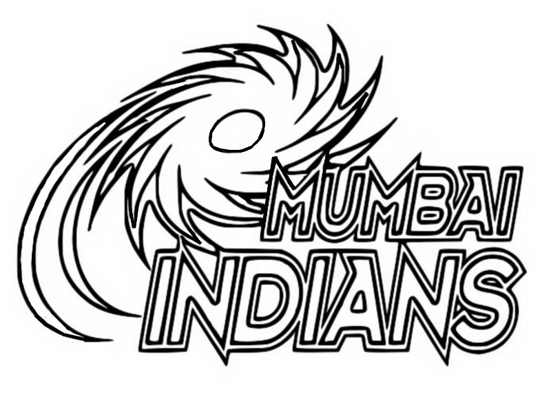 Coloring page Mumbai Indians