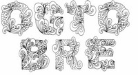 Image à colorier - Belles lettres - Octobre