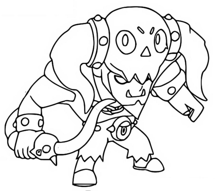 Coloring Page Brawl O Ween Underworld Bo 1 - brawl stars bo coloring pages