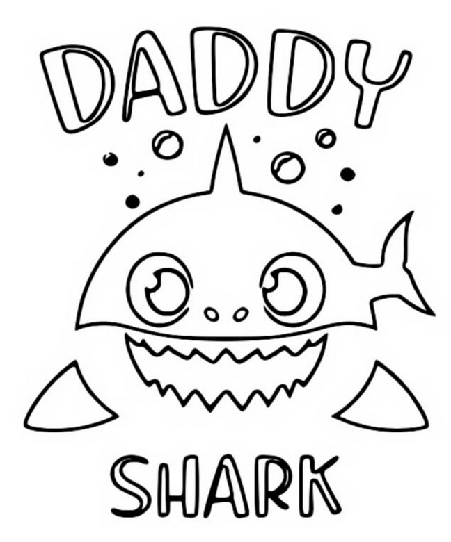 Coloring Page Baby Shark Daddy 6