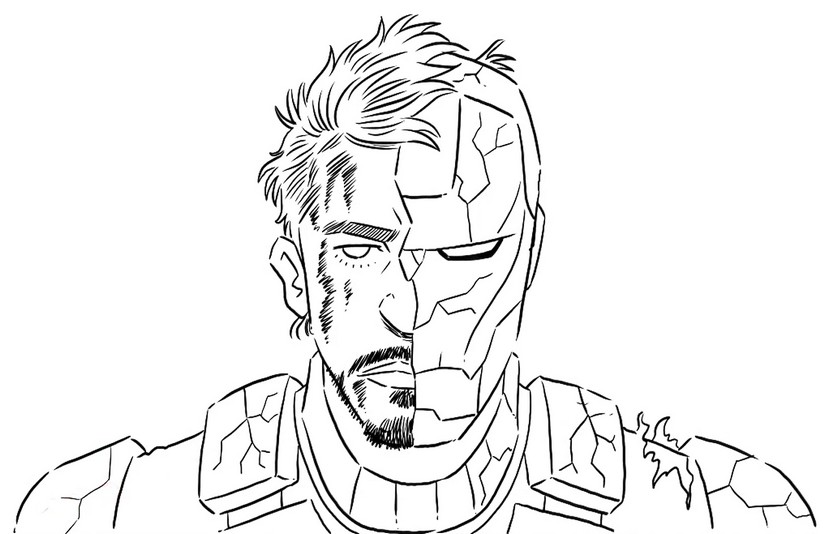 Dibujo para colorear Fortnite - Marvel : Tony Stark y Iron Man 10