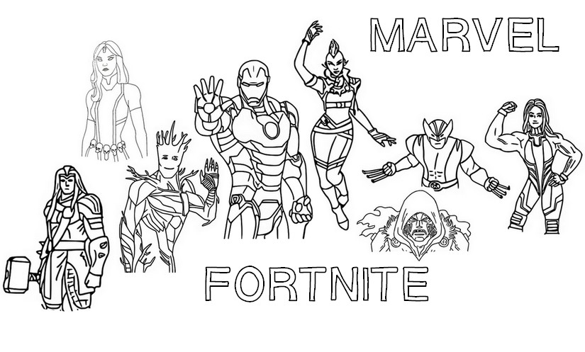 Coloring page Battle Pass Chapter 2 Season 4