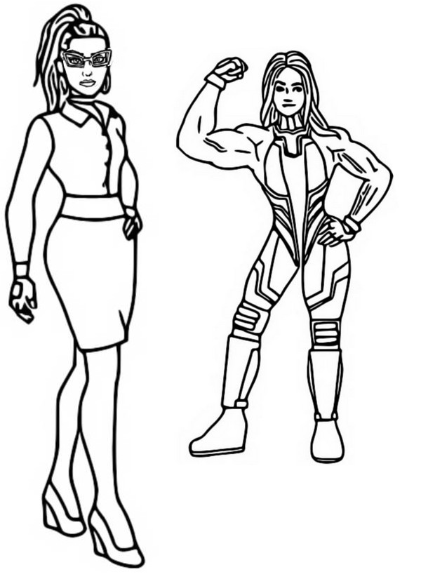 Dibujo para colorear Fortnite - Marvel : Jennifer Walters y She-Hulk 4