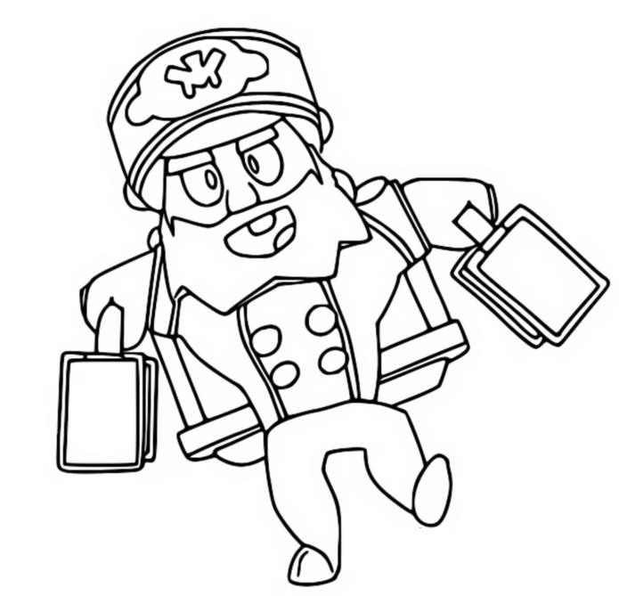 Coloring page Bellhop Mike