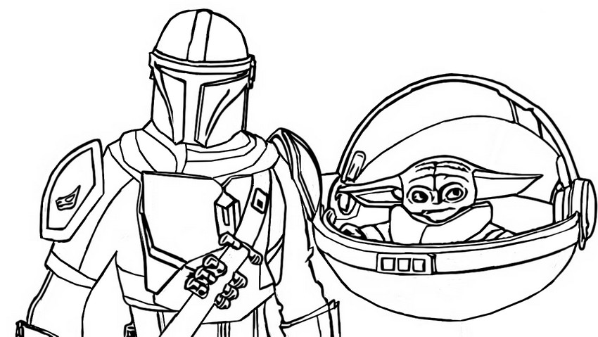 Fortnite Chapter 2 Season 5 Coloring Pages Coloring Page Fortnite Chapter 2 Season 5 Baby Yoda Mandalorian 1