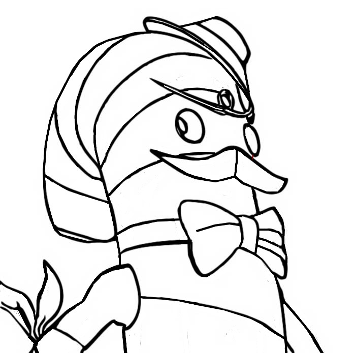Coloring page Fortnite Christmas : Mr. Dappermint 1