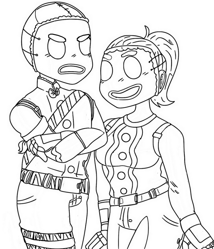 Coloring page Merry Marauder & Ginger Gunner