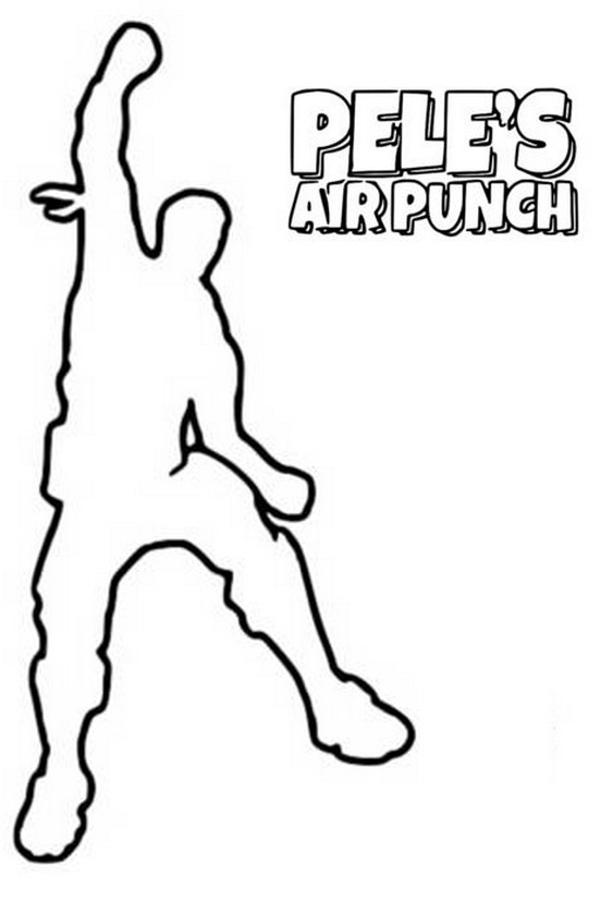 Coloring page Pelé's air punch