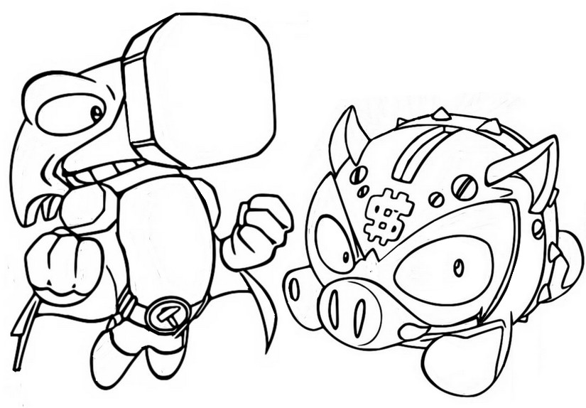 Coloring page Ironhead vs Coink