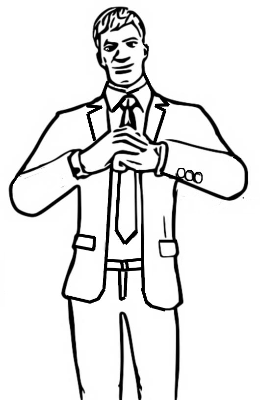 Coloring page Fortnite Chapter 2 Season 6 : Agent Jones 10