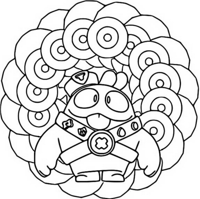 Coloring page Squeak - Mandala