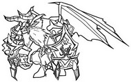 Hoja para colorear - Rakan (Fuego) - Summoners War Lost Centuria