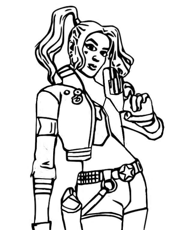 Coloring Pages Fortnite Zero Coloring Page Batman Fortnite Zero Point Rebirth Harley Quinn Outfit 5