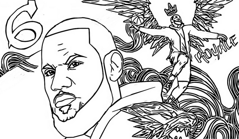 how to draw lebron james coloring pages