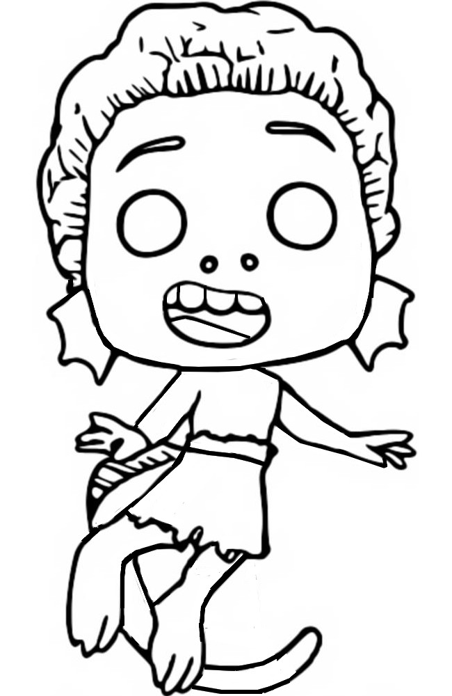 Coloring page Funko pop Sea Monster