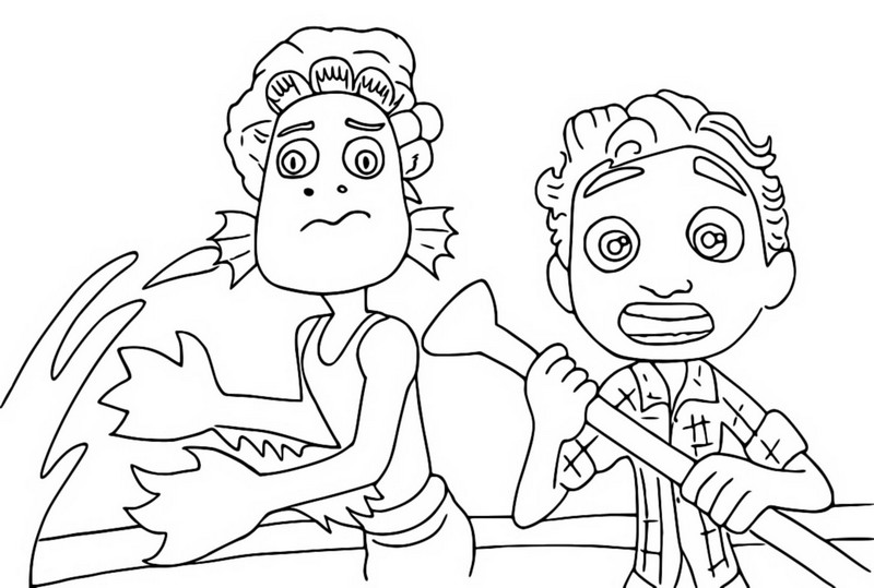 Coloring page Luca and Alberto