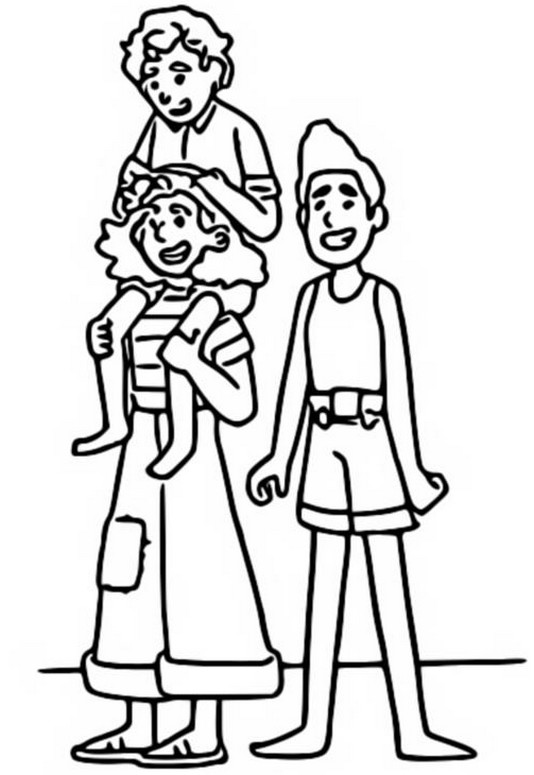 Coloring page Luca's family