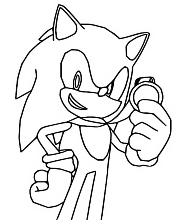 Coloring page Gold Medal - Sonic
