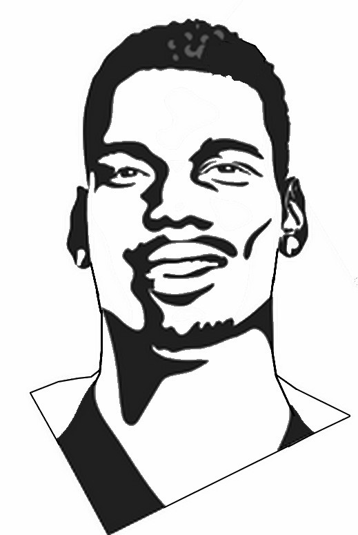 Learn How to Draw Paul Pogba Footballers Step by Step  Drawing Tutorials