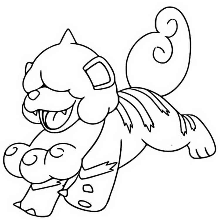 Coloring page Hisuian Growlithe