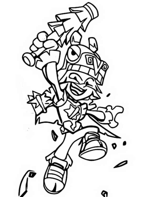 Coloring page Superthings Kazoom Kids - Superzings 8 : Smash Crash - K.05 -  Bad Party 7
