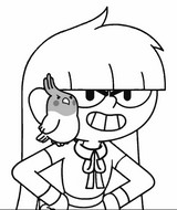Imagen para colorear - Lila Bird - Boy Girl Dog Cat Mouse Cheese
