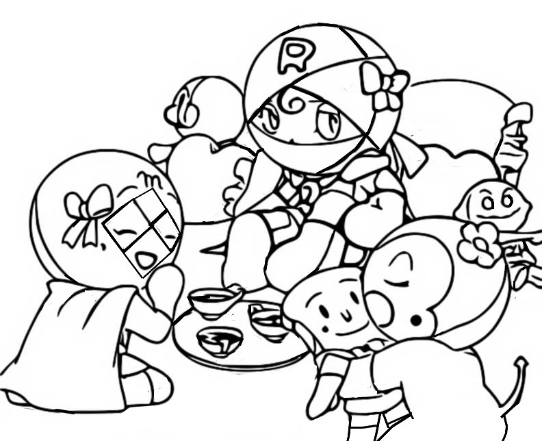 Coloring page Rollpanna, Melonpanna