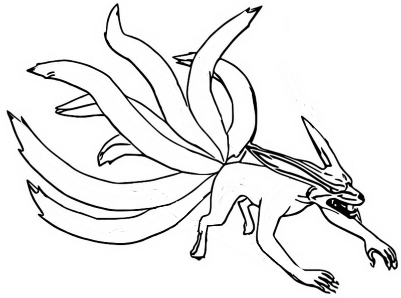 Desenho para colorir Fortnite Naruto : Kurama - Planador 1