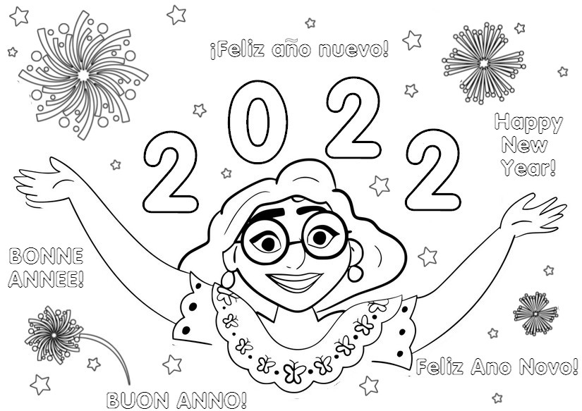 Раскраски Mirabel - С новым годом 2022!