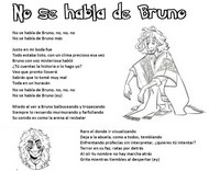 Coloring page No se habla de Bruno - Lyrics of the song in Spanish
