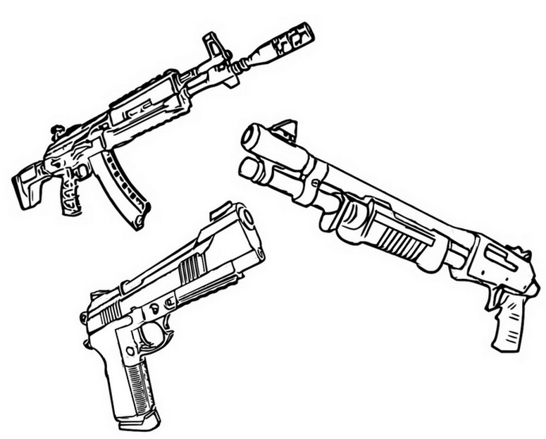 how to draw a pump shotgun
