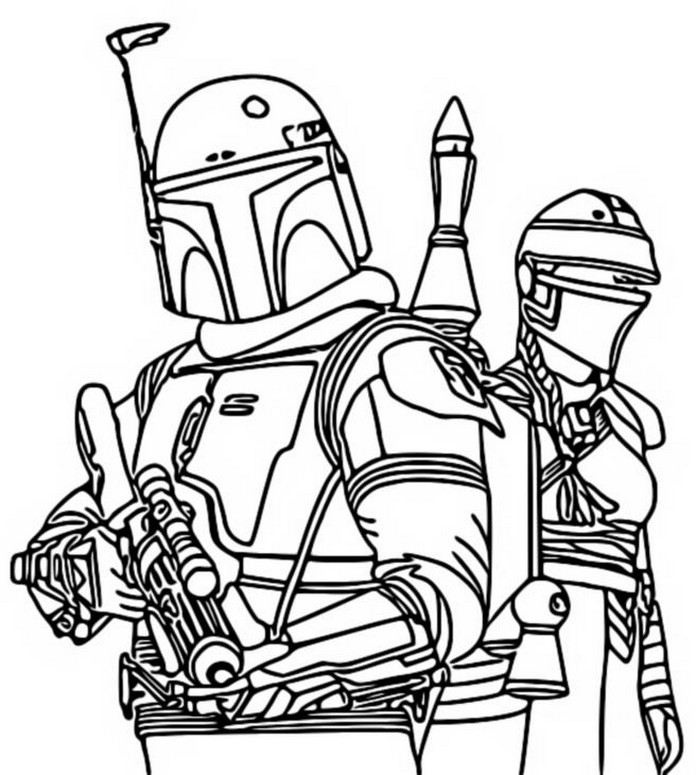boba fett coloring page