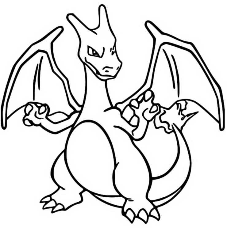 Coloring page Shiny Charizard